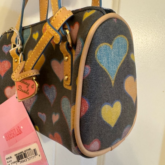 Vintage Y2K Dooney & Bourke Y2K Heart Print Mini Barrel Bag - Picture 11 of 11
